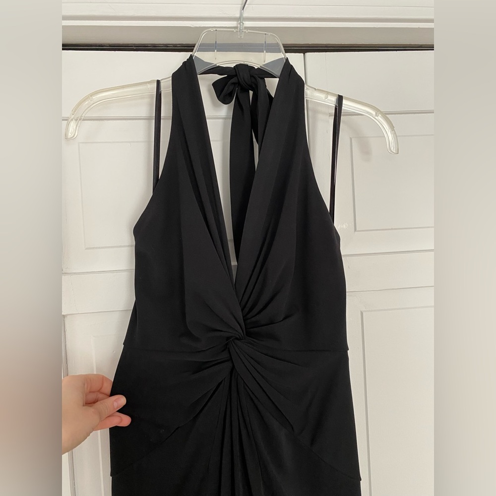 BCBG MAXARIA - black halter gown with low back, size 2